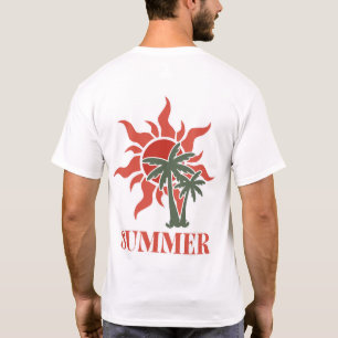 T-shirt Palmier d'été Soleil Rétro Tropical
