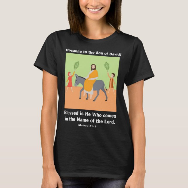 T-shirt Palmier dimanche Hosanna au Fils de David 3 (Devant)