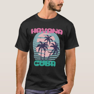 T-shirt Palmier La Havane Cuba Vacances Océan Surfing Cari