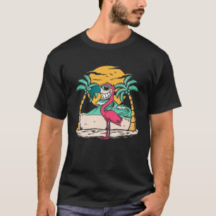T-shirt Palmier Oiseau Tropical Lunettes de Soleil Animal