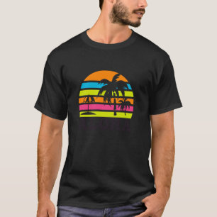 T-shirt Palmier Rétro Aloha Coucher de Soleil
