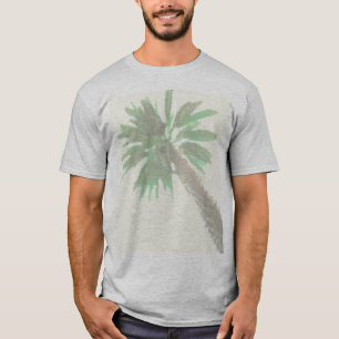 T-shirt Palmier Stylisé Pastel Green Tropical