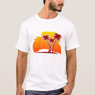T-shirt Palmiers au coucher du soleil
