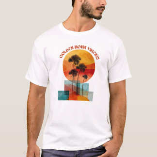 T-shirt Palmiers couchés de soleil - Tropical S