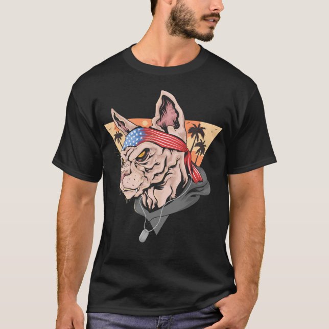 T-shirt Palmiers de chat (Devant)