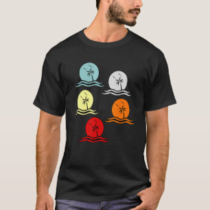T-shirt Palmiers de courbe du coucher de soleil
