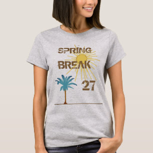 T-shirt Palmiers et soleil de Spring Break daté