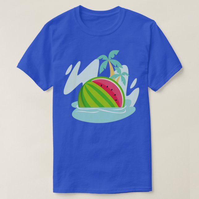 T-shirt Palmiers exotiques Melon d'été Fruit d'océan Water (Design devant)