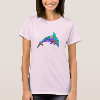 T-shirt Palmiers hawaïens de coucher du soleil d'ensemble