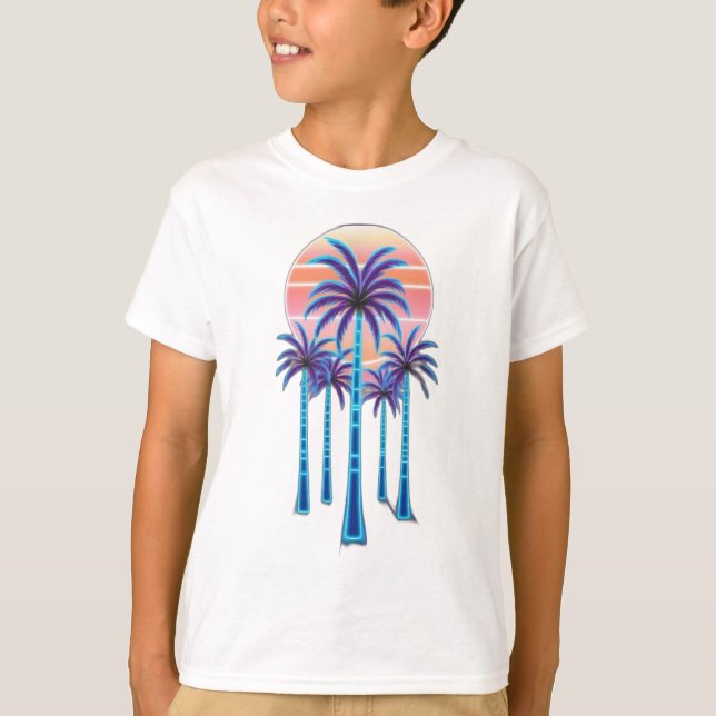 T-shirt Palmiers néons (Devant)