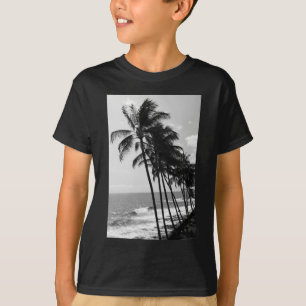 T-shirt Palmiers noirs et blancs