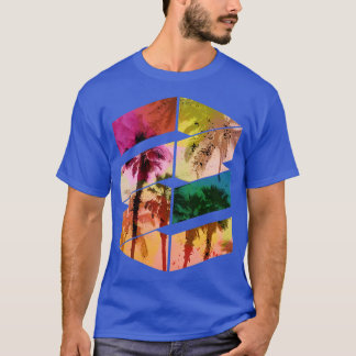 T-shirt Palmiers Plage Surf tropical