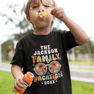 T-shirt Palmiers rétro lunettes de soleil super vacances e