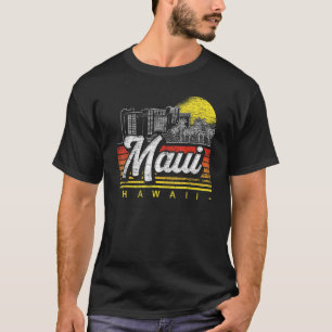 T-shirt Palmiers rétro Tropical Hawaiian Summer Sunset M