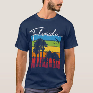 T-shirt Palmiers Tropicaux de Floride Souvenir de Vacances