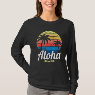 T-shirt Palmiers tropicaux d'été hawaïen Aloha H