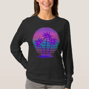 T-shirt Palmiers Vibes d'été Rétro 90s Vaporwave Tropic