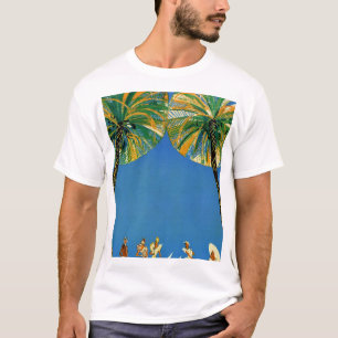 T-shirt Palmiers vintages Côte d'Azur