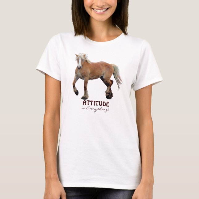 T-shirt Palomino Belge Brouillon Cheval Vêtements sportifs (Devant)