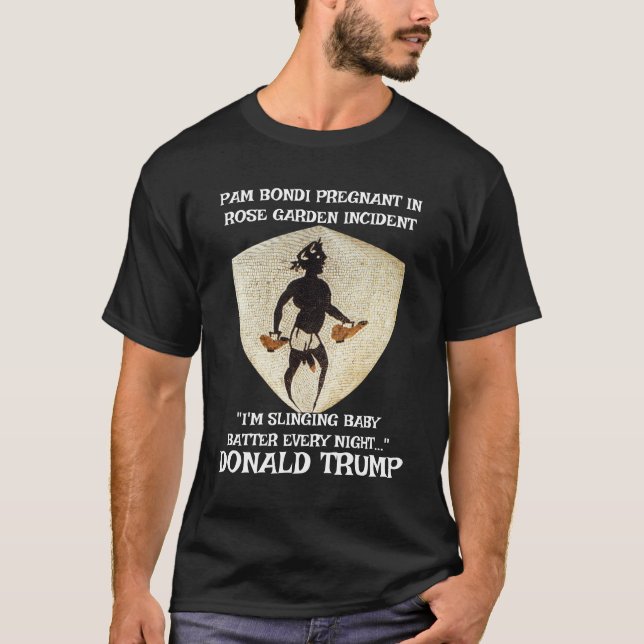 T-SHIRT PAM BONDI GROGNANT PAR TRUMP ROSE GARDEN WH (Devant)