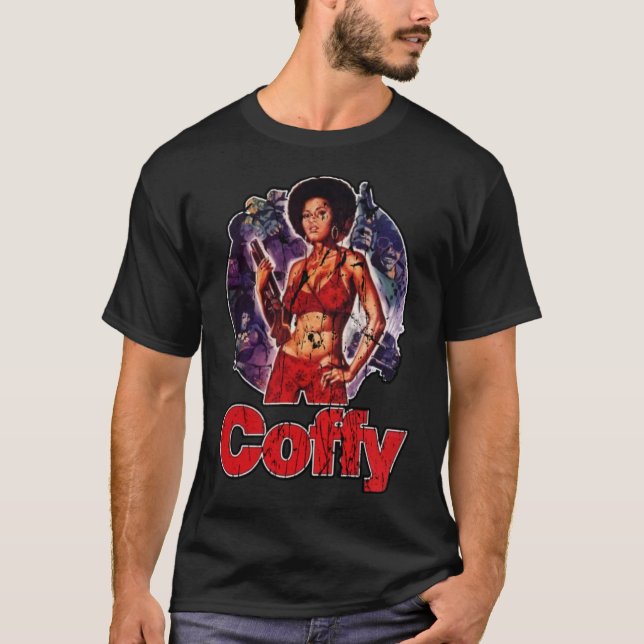 T-shirt Pam Grier Blaxploitation Les années 70 Grunge Art (Devant)