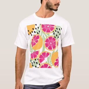 T-shirt Pamplemousse & Feuilles : Vintage tropical