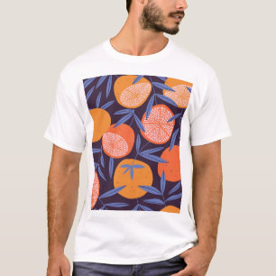 T-shirt Pamplemousse Vintage, Motif de fruits tropicaux.