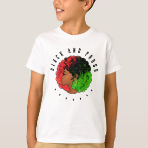 T-shirt Pan Africaine noire femme rouge vert orgueil afro