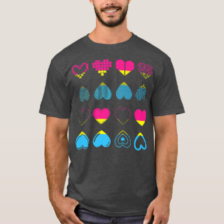 T-shirt Pan Pride Pansexualité Drapeau Coeur LGBT Pride Mo