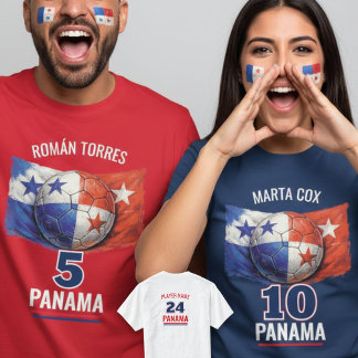 T-shirt Panama Football National Flag Heritage Soccer Ball