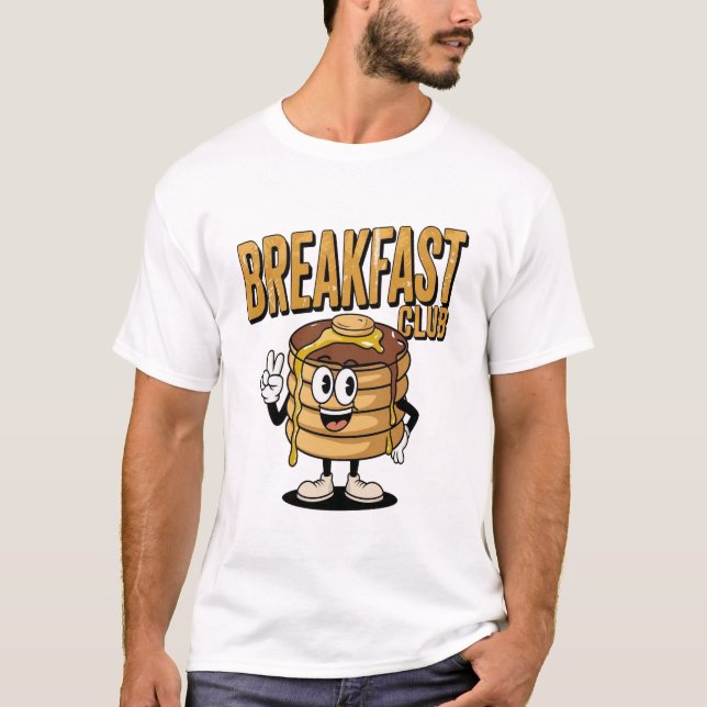 T-shirt Pancake Club Petit-Déjeuner Rétro | Foodie drôle (Devant)