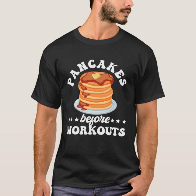 T-shirt Pancake Dad Maker Breakfast Food Workouts (Devant)