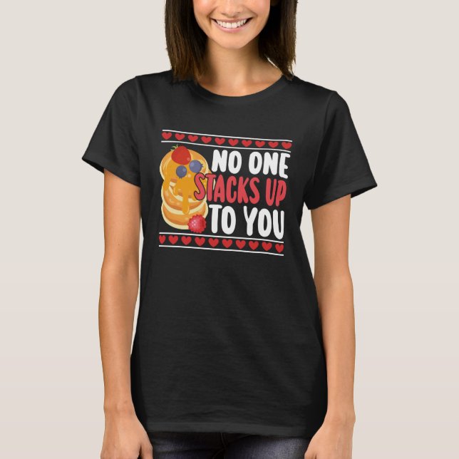 T-shirt Pancake Kids Valentines Jour Personne ne s'empile  (Devant)