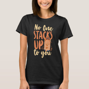 T-shirt Pancake Kids Valentines Jour Personne ne s'empile 