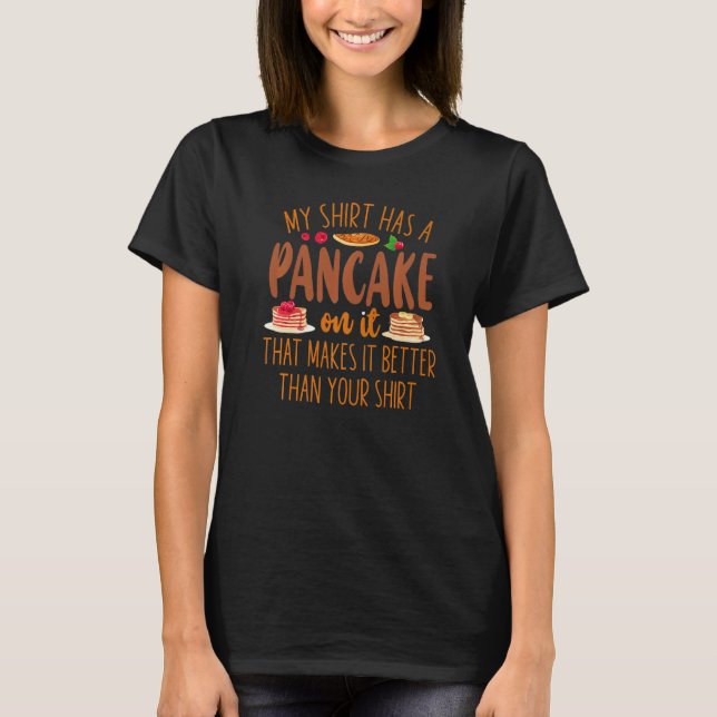 T-shirt Pancake Lover Enfants Ma Chemise A Un Crêpe Sur El (Devant)