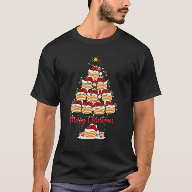 T-shirt Pancake Lover Xmas Correspondant Père Noël Pancake (Devant)