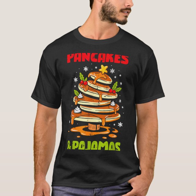 T-shirt Pancakes And Pajamas Christmas Pancake Men Women K (Devant)