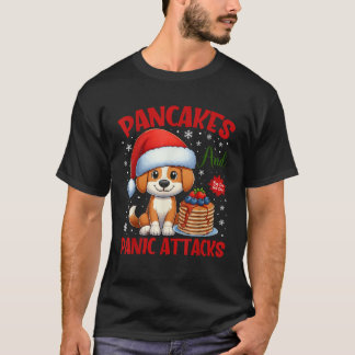 T-shirt Pancakes And Panic Attacks Funny Dog Pancake Chris