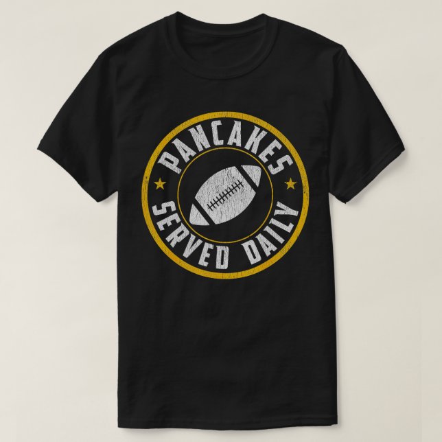 T-shirt Pancakes Offensive Lineman Servi Cadeau Quotidien (Design devant)