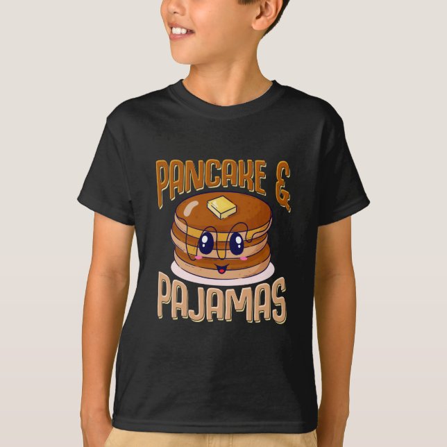 T-shirt Pancakes Pajamas Cute Kawaii Stwood (Devant)