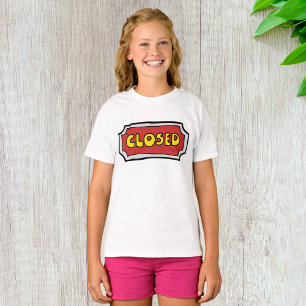 T-shirt Pancarte Fermée Jaune Et Rouge