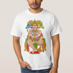 T-shirt Panchmukhi Hanuman   Puissant Hindou Lord 