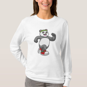 T-shirt Panda à courir avec bandeau
