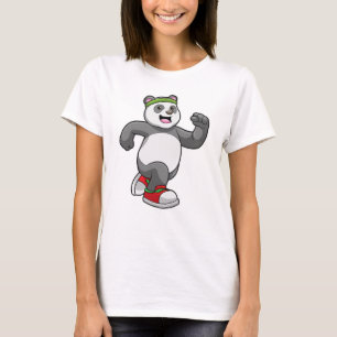 T-shirt Panda à courir avec bandeau