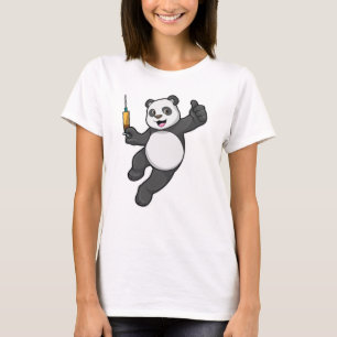 T-shirt Panda à la vaccination avec seringue