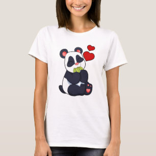 T-shirt Panda à manger des Feuilles