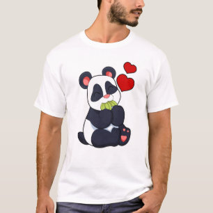 T-shirt Panda à manger des Feuilles