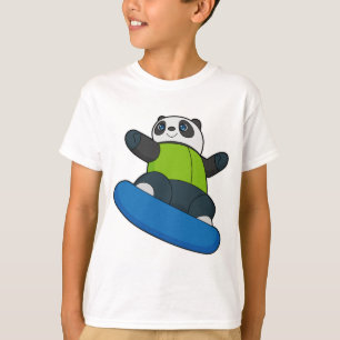T-shirt Panda a Snowboarder