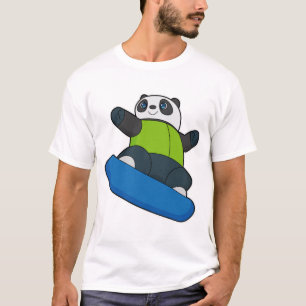 T-shirt Panda a Snowboarder