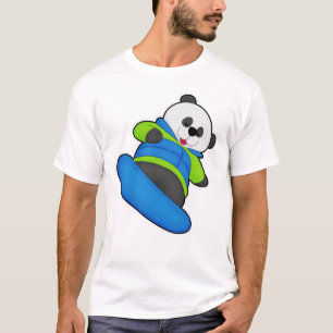 T-shirt Panda a Snowboarder